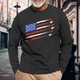 4Th Of July Fighter Jets Usa American Flag Celebration Long Sleeve T-Shirt Gifts for Old Men