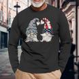 4Th Of July Gnomies For Proud Veteran Two Patriotic Gnomes Long Sleeve T-Shirt Gifts for Old Men