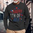 4Th Of July Happy 4Th Of July American Flag Long Sleeve T-Shirt Gifts for Old Men