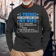 5 Things About My Wife Teacher Husband Of A Teacher Long Sleeve T-Shirt T-Shirt Gifts for Old Men