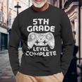 5Th Grade Level Complete First Grade Graduation Long Sleeve T-Shirt T-Shirt Gifts for Old Men