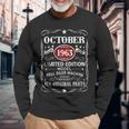 60 Years Old Vintage October 1963 60Th Birthday Long Sleeve T-Shirt Gifts for Old Men
