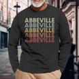Abbeville Louisiana Abbeville La Retro Vintage Text Long Sleeve T-Shirt Gifts for Old Men