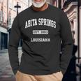 Abita Springs Louisiana La Vintage State Athletic Style Long Sleeve T-Shirt Gifts for Old Men