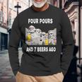 Abraham Abe Drinkin 4Th Of July Usa Ben Drankin Long Sleeve T-Shirt Gifts for Old Men