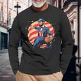 Abraham Lincoln Usa Fourth 4Th Of July Basketball Long Sleeve T-Shirt T-Shirt Gifts for Old Men