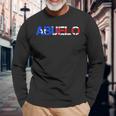 Abuelo Puerto Rico Flag Puerto Rican Pride Fathers Day Long Sleeve T-Shirt Gifts for Old Men