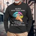 Aliya Name Aliya With Three Sides Long Sleeve T-Shirt Gifts for Old Men