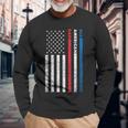 All-American Dad Patriotic Usa Flag Fathers Day Long Sleeve T-Shirt Gifts for Old Men