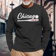 American Chicago Baseball Bat Chicago Lover Baseball Long Sleeve T-Shirt T-Shirt Gifts for Old Men