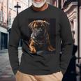American Lo-Sze Pugg Long Sleeve T-Shirt Gifts for Old Men