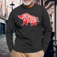 Arkansas Hog Hunting Animal Wild Boar Vintage Long Sleeve T-Shirt Gifts for Old Men