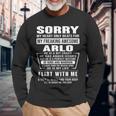 Arlo Name Sorry My Heartly Beats For Arlo Long Sleeve T-Shirt Gifts for Old Men