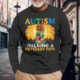 Autism Halloween Puzzle Trick Or Treat Autism Awareness Long Sleeve T-Shirt Gifts for Old Men