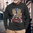 Auto Racing 4Th Of July Eagle Usa Flag Dragster Race Long Sleeve T-Shirt T-Shirt Gifts for Old Men