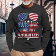 Awesome Like My Daughter Fathers Day & 4Th Of July Long Sleeve T-Shirt Gifts for Old Men
