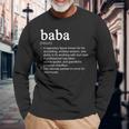 Baba Definition Cool Long Sleeve T-Shirt Gifts for Old Men