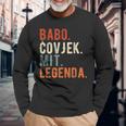 Babo Bosnia Father Bosnian Dad Bosna Long Sleeve T-Shirt Gifts for Old Men