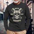 Bad Ass Biker Grandpa Motorcycle Fathers Day Long Sleeve T-Shirt T-Shirt Gifts for Old Men
