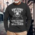 Bald Dad With Tattoos Best Papa Long Sleeve T-Shirt T-Shirt Gifts for Old Men