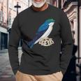 Bank Swallow Birder Pun Watcher Birding Long Sleeve T-Shirt T-Shirt Gifts for Old Men