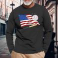 Baseball American Flag Baseball Usa Long Sleeve T-Shirt T-Shirt Gifts for Old Men
