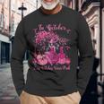 Bc Breast Cancer Awareness In October Even Witches Wear Pink Autumn Fall Breast Cancer1 Cancer Long Sleeve T-Shirt Gifts for Old Men