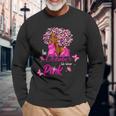 Bc Breast Cancer Awareness In October We Wear Pink Black Women Cancer Long Sleeve T-Shirt Gifts for Old Men