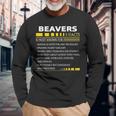 Beavers Name Beavers Facts V3 Long Sleeve T-Shirt Gifts for Old Men