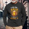 Beer Beer I Prefer My Kale With A Silent K Tshirt Long Sleeve T-Shirt Gifts for Old Men