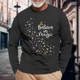 Believe In Magic With Moon And A River Of Stars Long Sleeve T-Shirt Gifts for Old Men