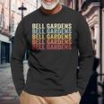 Bell Gardens California Bell Gardens Ca Retro Vintage Text Long Sleeve T-Shirt Gifts for Old Men