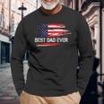 Best Dad Ever Us American Flag Dad Fathers Day Long Sleeve T-Shirt T-Shirt Gifts for Old Men