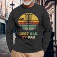 Best Dad By Par Vintage Disc Golf Dad Fathers Day Long Sleeve T-Shirt T-Shirt Gifts for Old Men