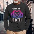 Bi Polyamory Polyamory Symbol Bisexual Colors Bi Pride Long Sleeve T-Shirt Gifts for Old Men