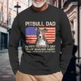 Blue Nose Pitbull Dad Happy Fathers Day To My Amazing Daddy Long Sleeve T-Shirt Gifts for Old Men