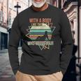 With A Body Like This Who Needs Hair Retro Bald Dad Long Sleeve T-Shirt T-Shirt Gifts for Old Men