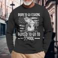 Born To Go Fishing Bass Fish Fisherman Boy Kid Fishing Long Sleeve T-Shirt Gifts for Old Men