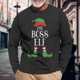 Boss Elf Matching Group Xmas Family Christmas Long Sleeve T-Shirt Gifts for Old Men Boss Elf Matching Group Xmas Family Christmas Long Sleeve T-Shirt Gifts for Old Men