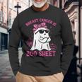 Breast Cancer Is Boo Sheet Breast Cancer Warrior Halloween Long Sleeve T-Shirt Gifts for Old Men
