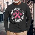 Breast Cancer Support Pink Ribbon Breast Cancer Awareness Long Sleeve Gifts for Old Men