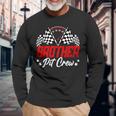 Brother Pit Crew Birthday Party Race Car Lover Racing Family Long Sleeve T-Shirt Gifts for Old Men