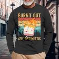 Burnt Out But Optimistic Cute Marshmallow Camping Vintage Long Sleeve T-Shirt T-Shirt Gifts for Old Men