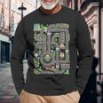 Car Road On Dad Back Fathers Day Play With Son Long Sleeve T-Shirt Gifts for Old Men