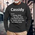 Cassidy Definition Personalized Birthday Idea Long Sleeve T-Shirt Gifts for Old Men