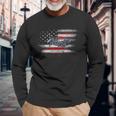 Ch-47 Chinook Helicopter Usa Flag Helicopter Pilot Long Sleeve T-Shirt T-Shirt Gifts for Old Men