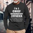 Chief Information Officer Solve Problems Cio Office Long Sleeve T-Shirt Gifts for Old Men