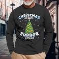 Christmas Scrubs Rubber Gloves Scrub Top Cute Tree Lights Long Sleeve T-Shirt Gifts for Old Men