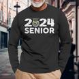 Class Of 2024 Volleyball Senior 2024 Volleyball Long Sleeve T-Shirt Gifts for Old Men