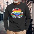 From Columbus With Pride Lgbtq Gay Lgbt Homosexual Long Sleeve T-Shirt Gifts for Old Men